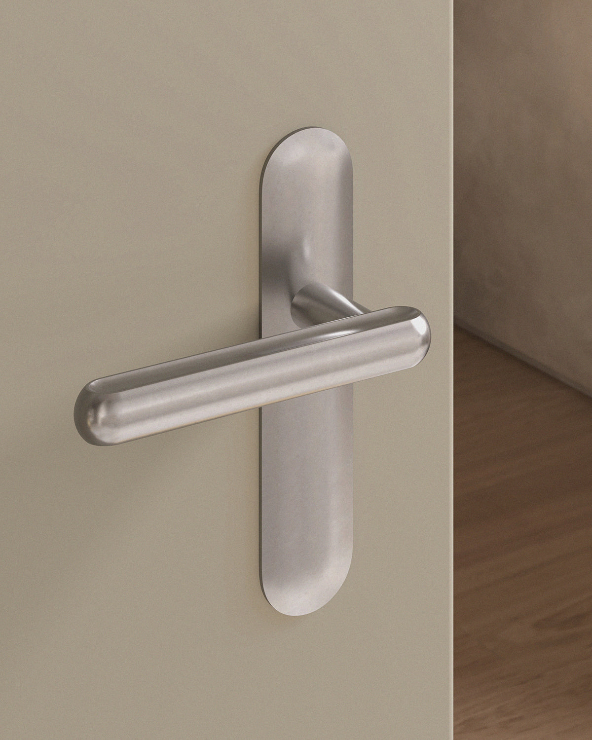 Boerum Door Lever Set Mortise / 1.5" Escutcheon - Single Dummy / Burnished Nickel