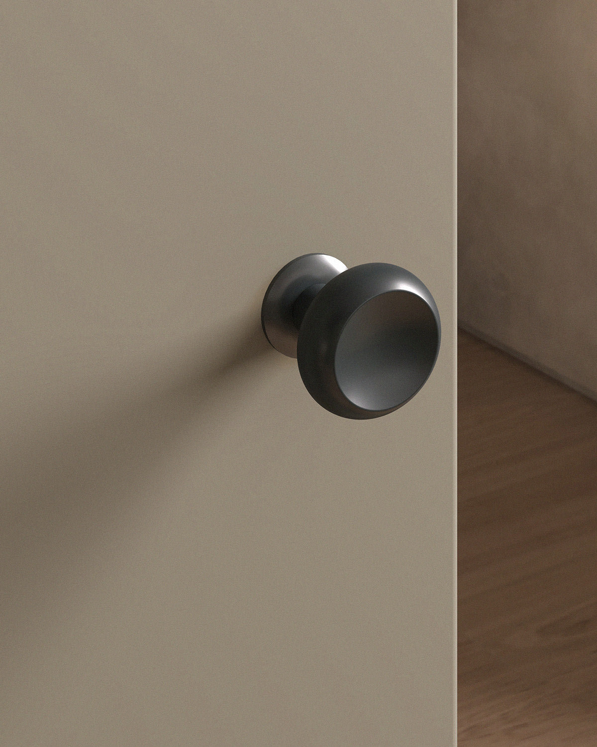 Boerum Door Knob Set Mortise / 1.5" Rose - Active / Blackened Nickel