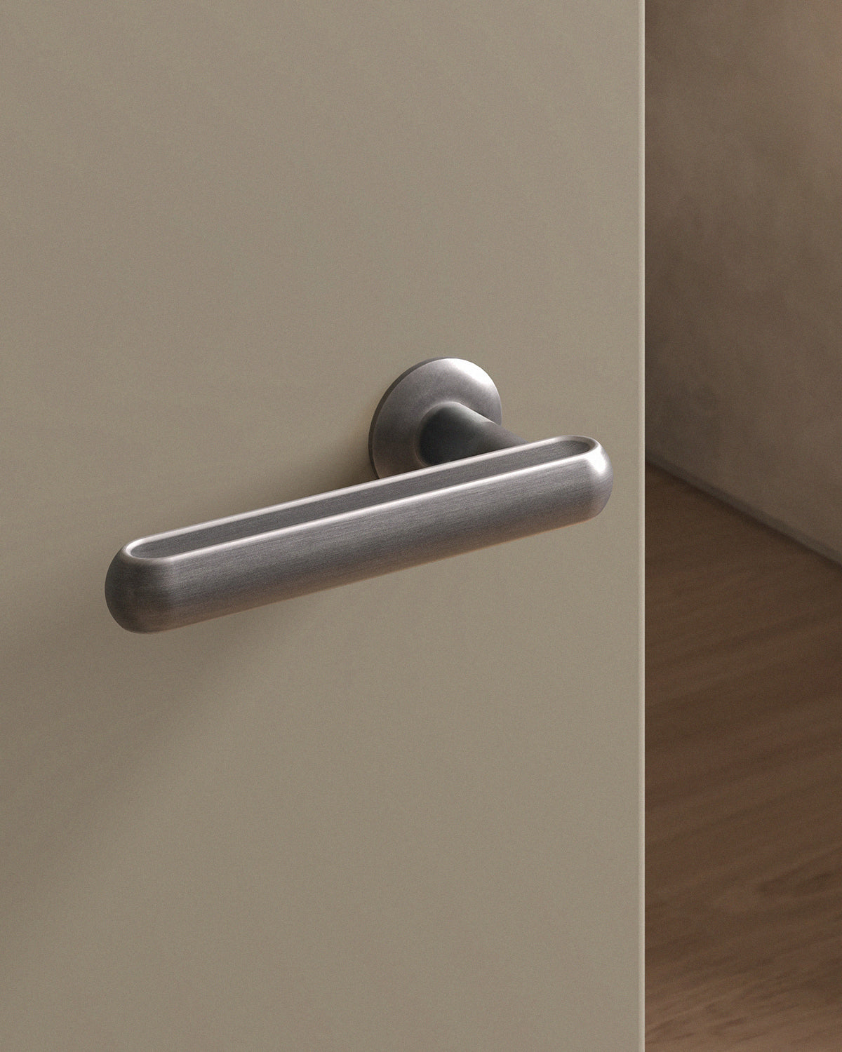 Boerum Door Lever Set Mortise / 1.5" Rose - Active / Antique Nickel