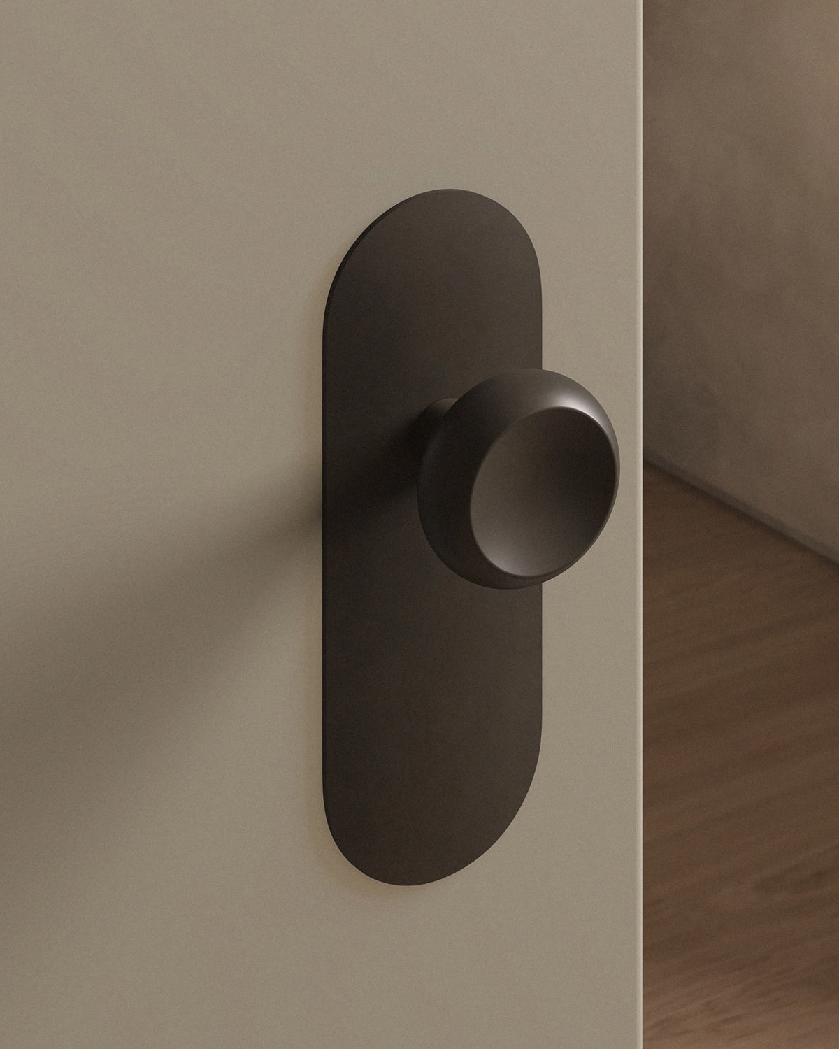 Boerum Door Knob Set Tubular / 2.5" Escutcheon - Single Dummy / Oil Rubbed Bronze