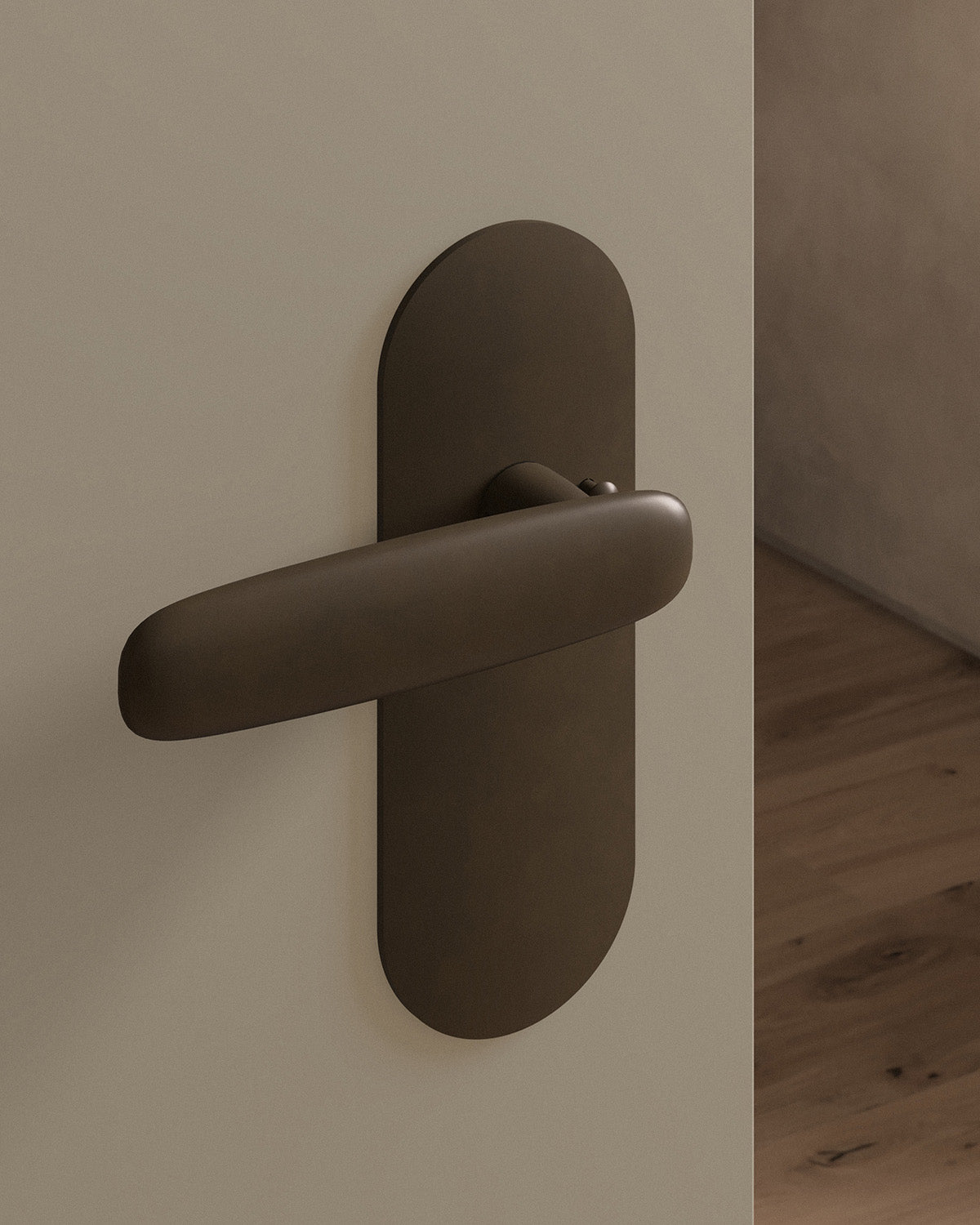 Scholes door lever set, tubular, escutcheon, privacy, Oil Rubbed Bronze