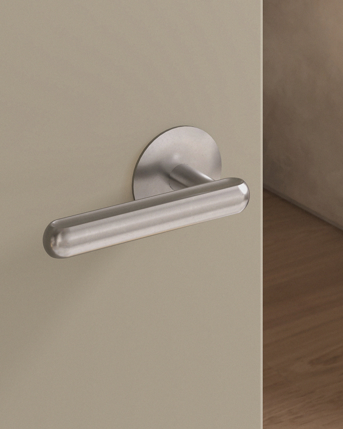 Boerum Door Lever Set Tubular / 2.5" Rose - Single Dummy / Burnished Nickel