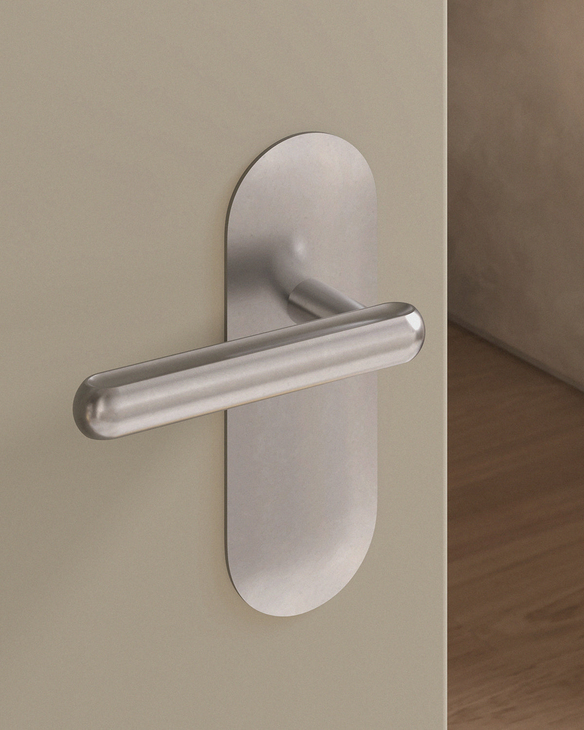 Boerum Door Lever Set Tubular / 2.5" Escutcheon - Passage / Burnished Nickel