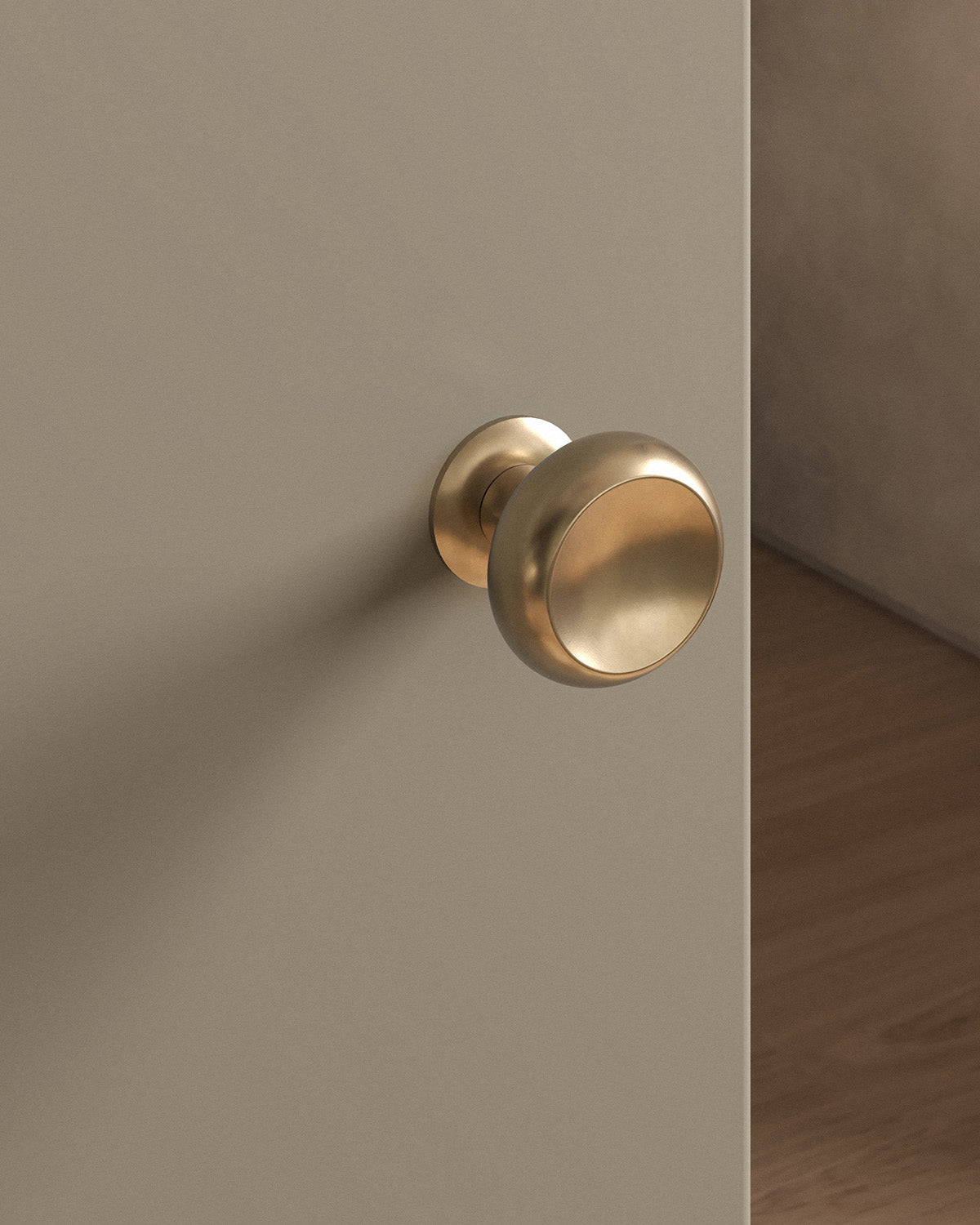 Boerum Door Knob Set Mortise / 1.5" Rose - Active / Burnished Brass