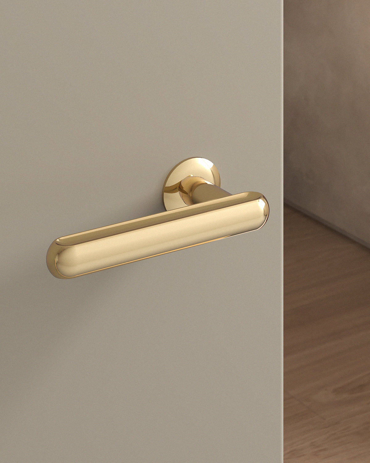 Boerum Door Lever Set Mortise / 1.5" Rose - Single Dummy / Polished Brass