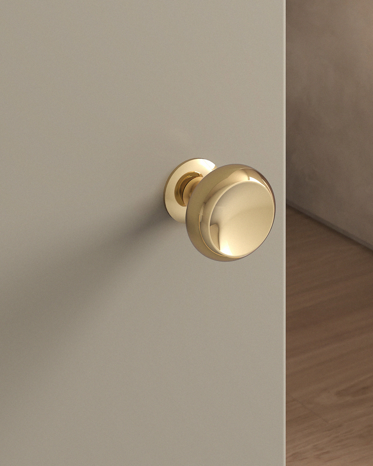 Boerum Door Knob Set Mortise / 1.5" Rose - Active / Polished Brass