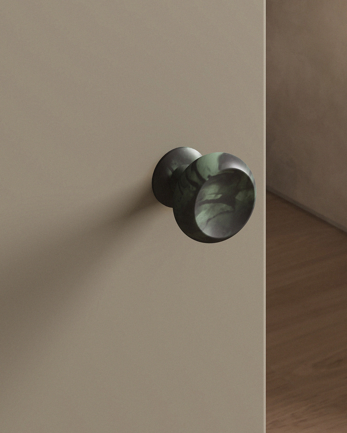 Boerum Door Knob Set Mortise / 1.5" Rose - Active / Verdigris