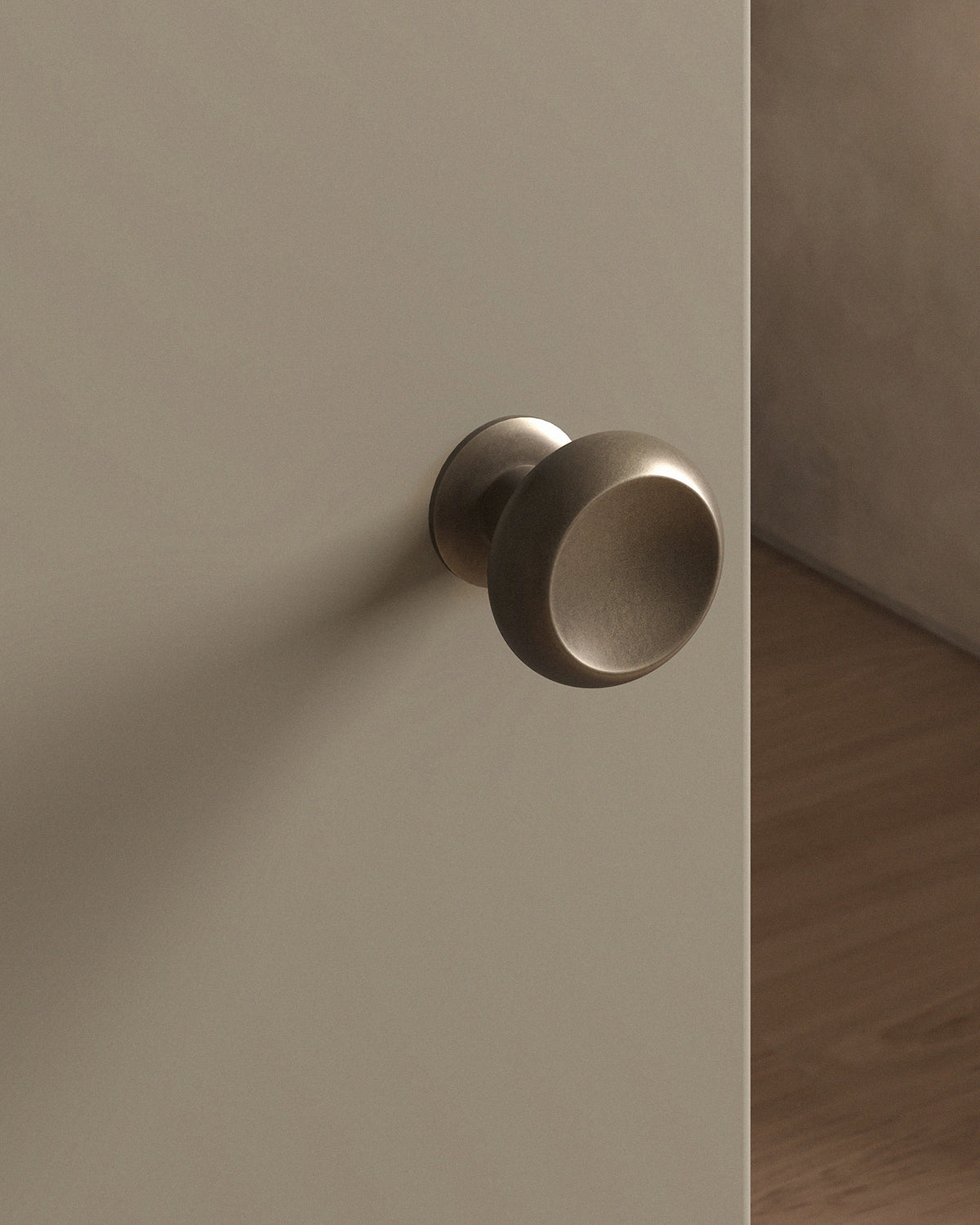 Boerum Door Knob Set Mortise / 1.5" Rose - Active / Antique Brass