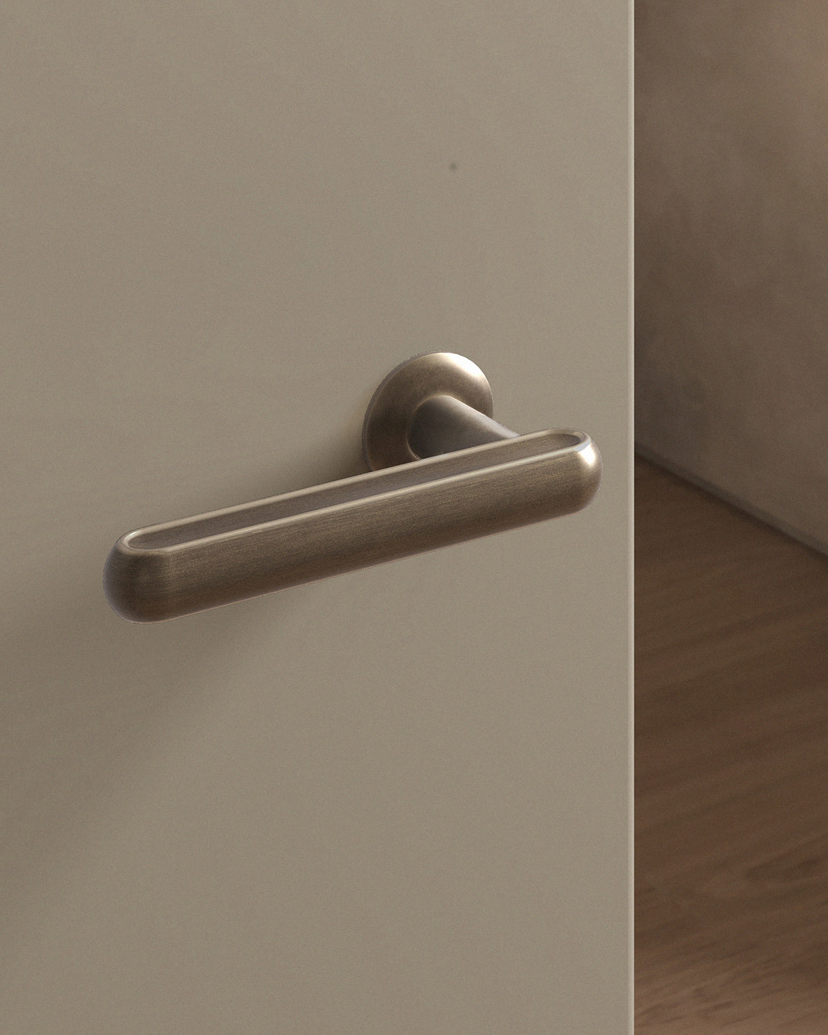 Boerum Door Lever Set Mortise / 1.5" Rose - Active / Antique Brass