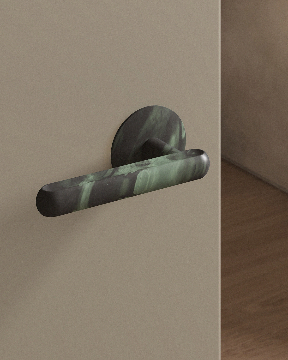 Boerum Door Lever Set Tubular / 2.5" Rose - Passage / Verdigris