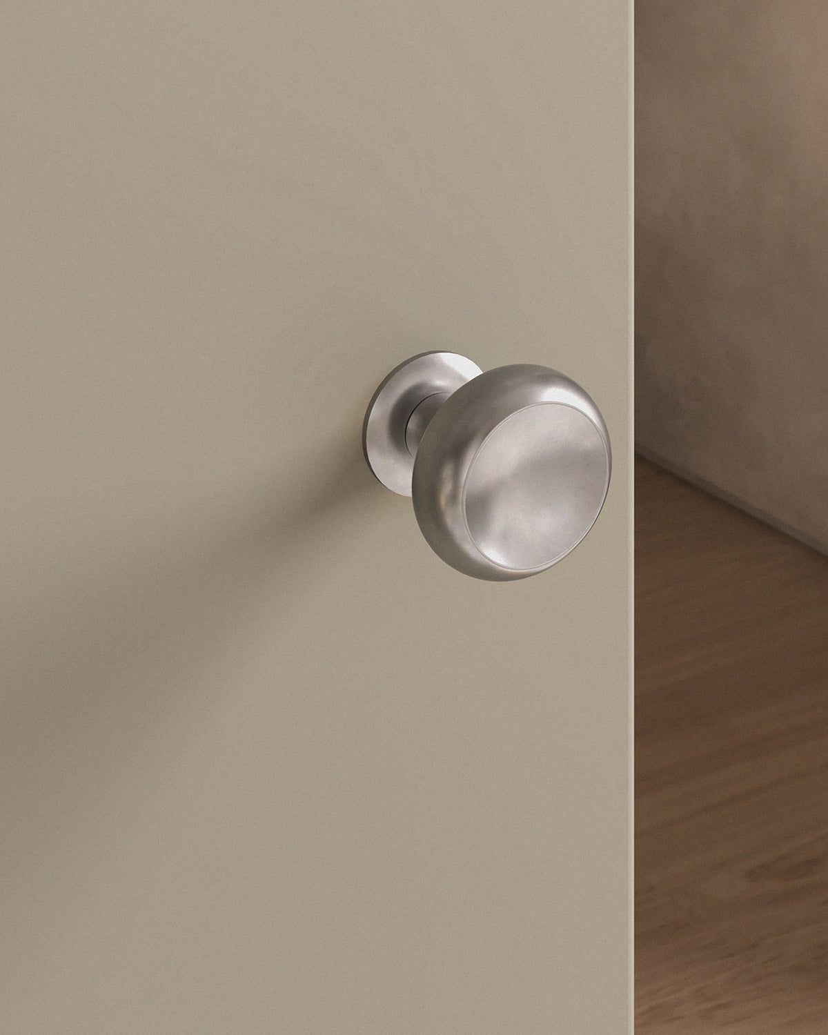 Boerum Door Knob Set Mortise / 1.5" Rose - Single Dummy / Burnished Nickel