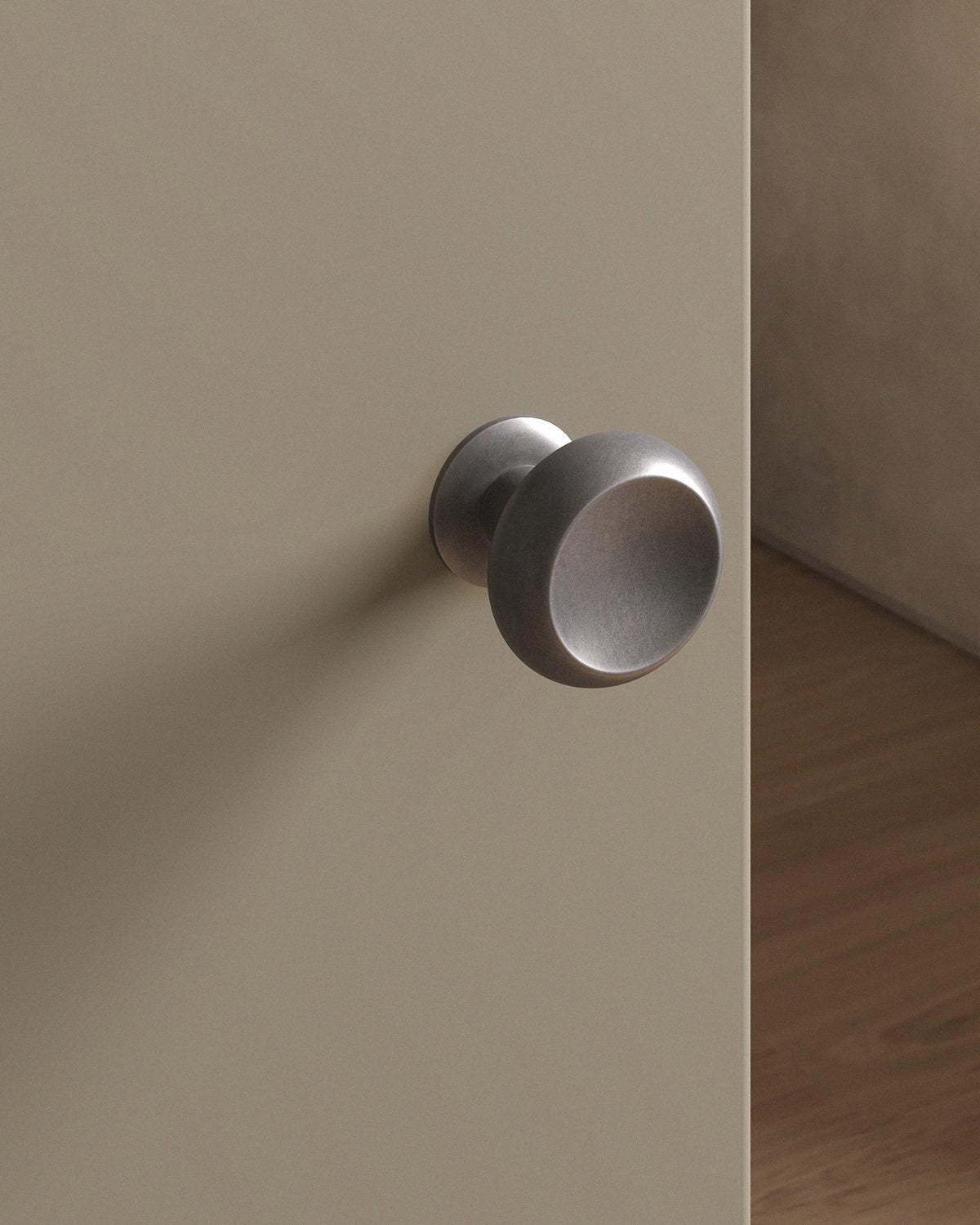 Boerum Door Knob Set Mortise / 1.5" Rose - Single Dummy / Antique Nickel