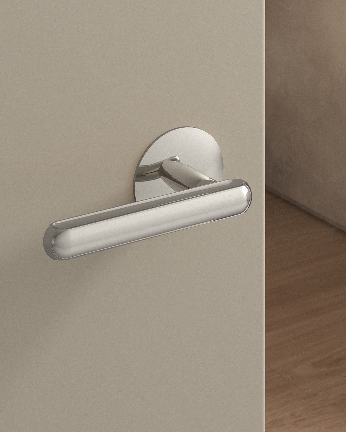 Boerum Door Lever Set Tubular / 2.5" Rose - Single Dummy / Polished Nickel