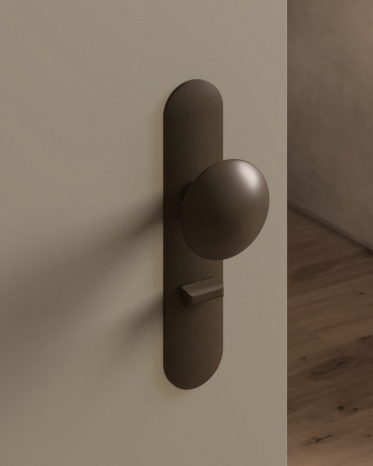 Cheever door knob set, mortise, escutcheon, privacy, Oil Rubbed Bronze
