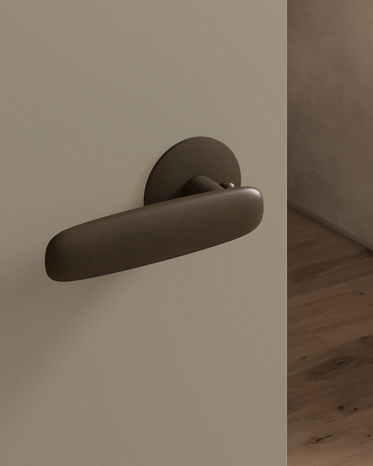 Scholes door lever set, tubular, rose, privacy, Oil Rubbed Bronze