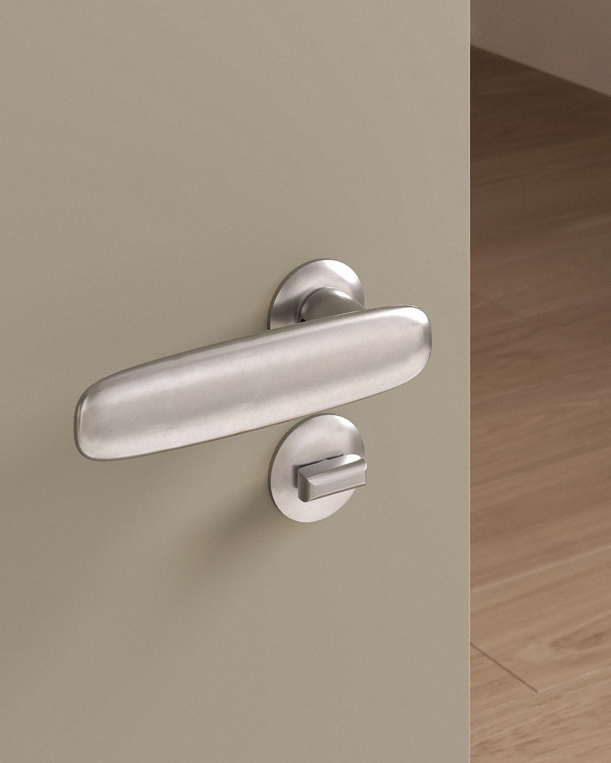 Scholes door lever set, mortise, rose, privacy, Burnished Nickel