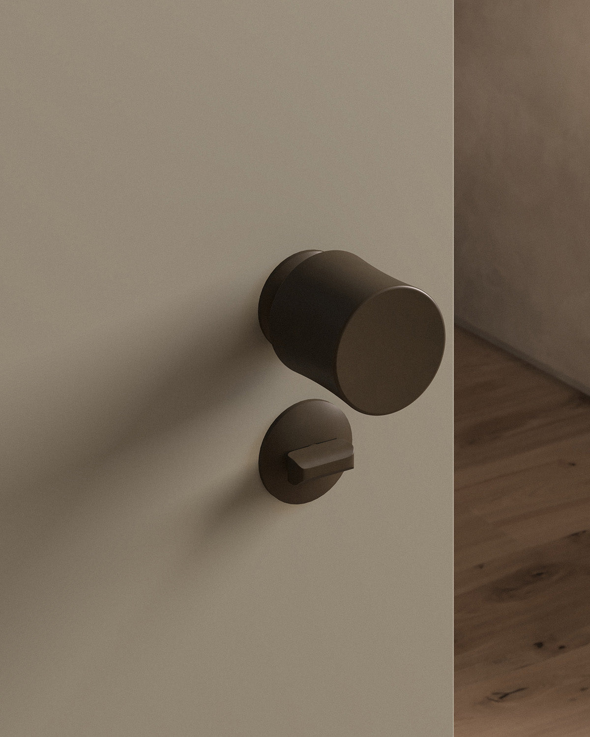 Leonard door knob set, mortise, rose, privacy, Oil Rubbed Bronze