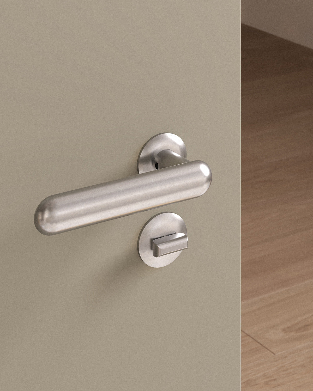 Cheever door lever set, mortise, rose, privacy, Burnished Nickel