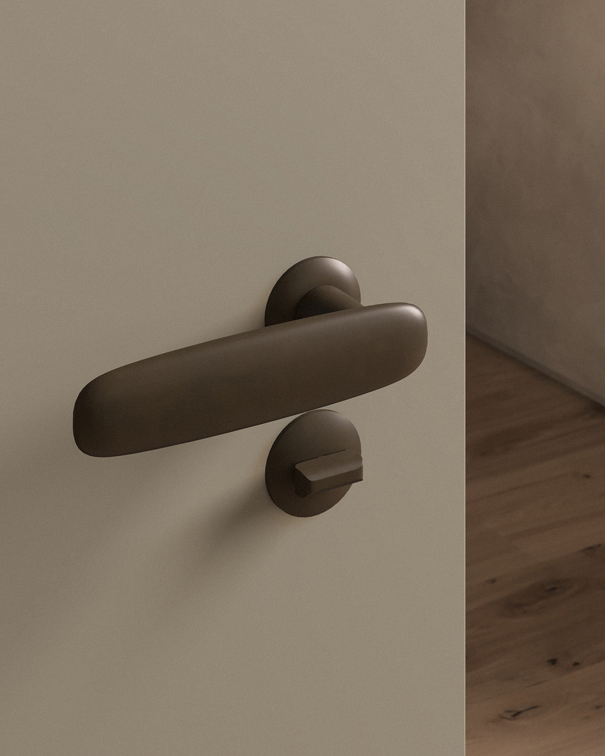 Scholes door lever set, mortise, rose, privacy, Oil Rubbed Bronze