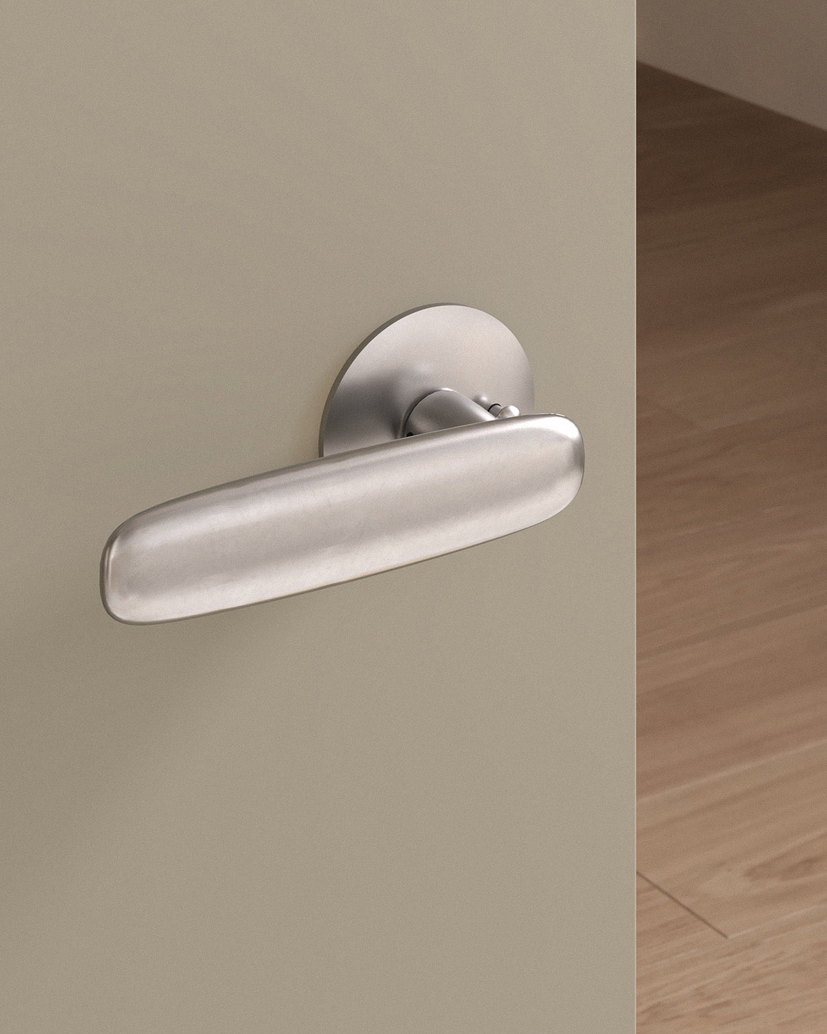 Scholes door lever set, tubular, rose, privacy, Burnished Nickel