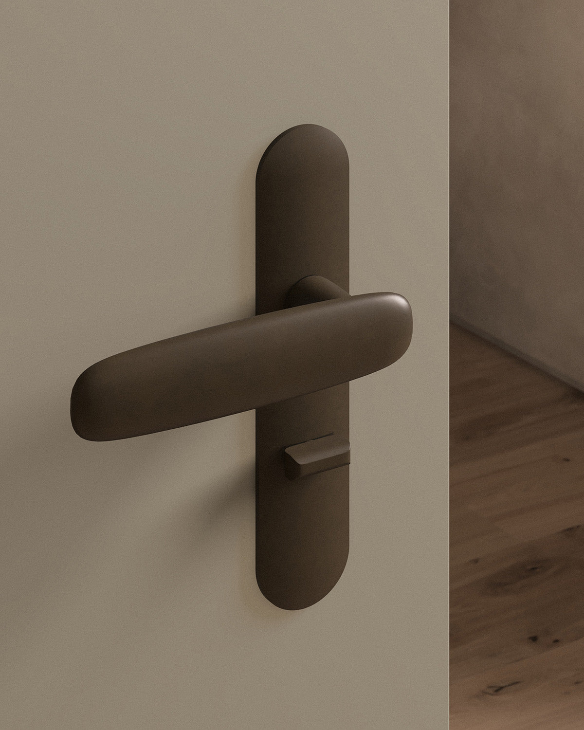 Scholes door lever set, mortise, escutcheon, privacy, Oil Rubbed Bronze